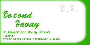 botond havay business card